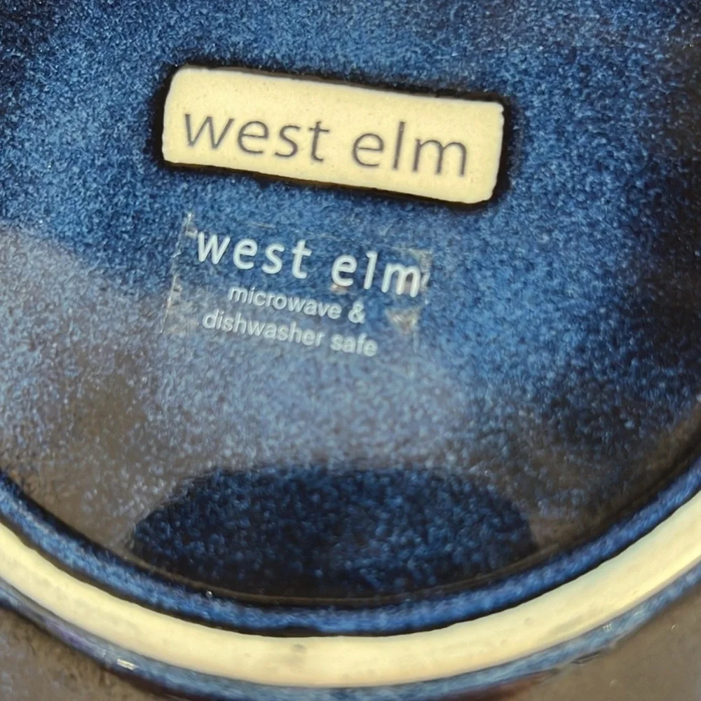 West Elm Deep Blue Ceramic Plate